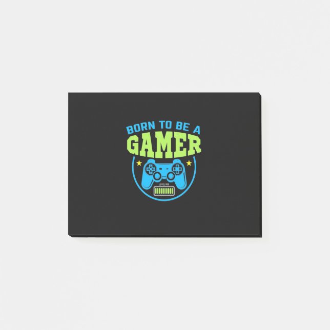 Bloco De Notas Gamer Gift | Nascer De Jogador (Frente)