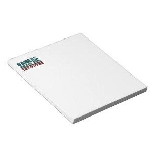 Bloco De Notas Gamers Nunca Morrem...