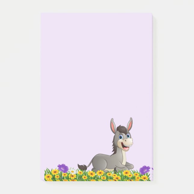 Bloco De Notas Garden Flowers Donkey (Frente)