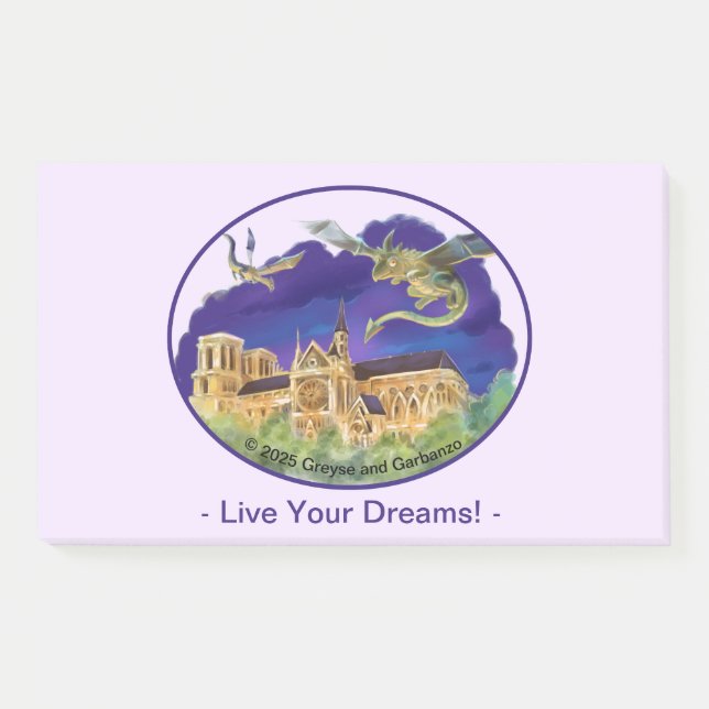 Bloco De Notas Gargula Notre Dame - Sonhos de Paris Notas 10" x 6 (Frente)