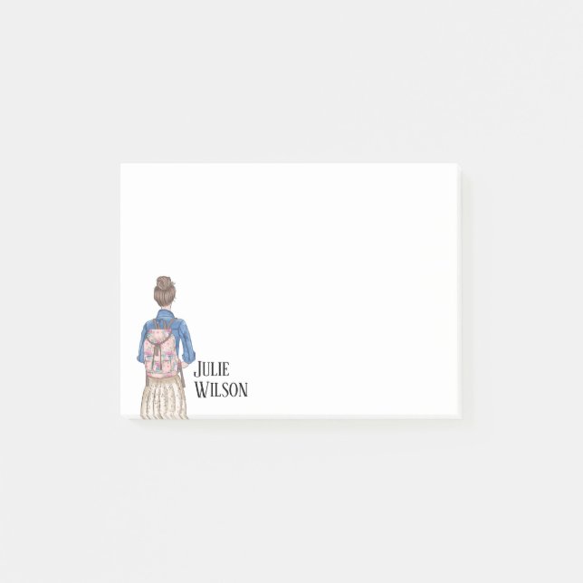 Bloco De Notas Garota Andando (Frente)