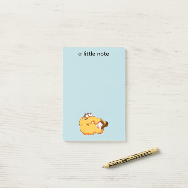 Bloco De Notas Garota Dormindo com Gato Louco (Na mesa)