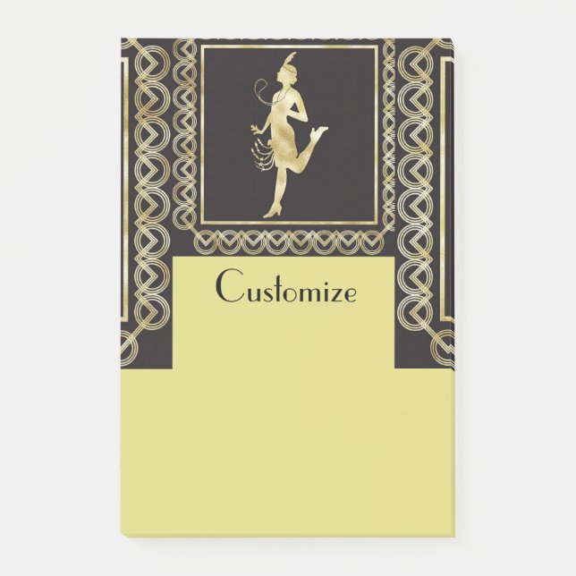 Bloco De Notas Garota Flapper de 1920 Thunder_Cove (Frente)