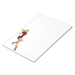 Bloco De Notas Garota Glamourosa Vintage ao Lado, Loira Explosiva