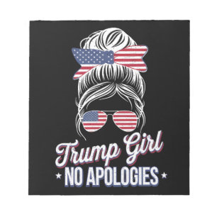 Bloco De Notas Garota Trump Sem Desculpas Coque Desarrumado Retro