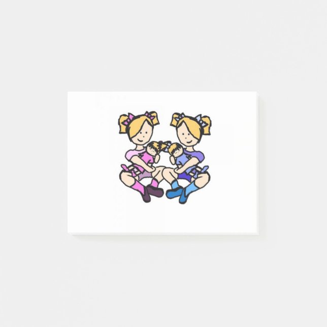 Bloco De Notas Garotas gêmeas (Frente)
