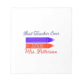 Bloco De Notas Garrafa azul vermelha que melhor professor já adic