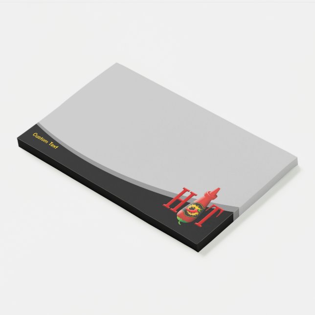 Bloco De Notas Garrafa de molho quente (Inclinado)