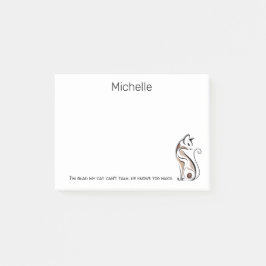 Bloco De Notas Gata Moderna Elegante, Mãe de Gato, Personalizado 