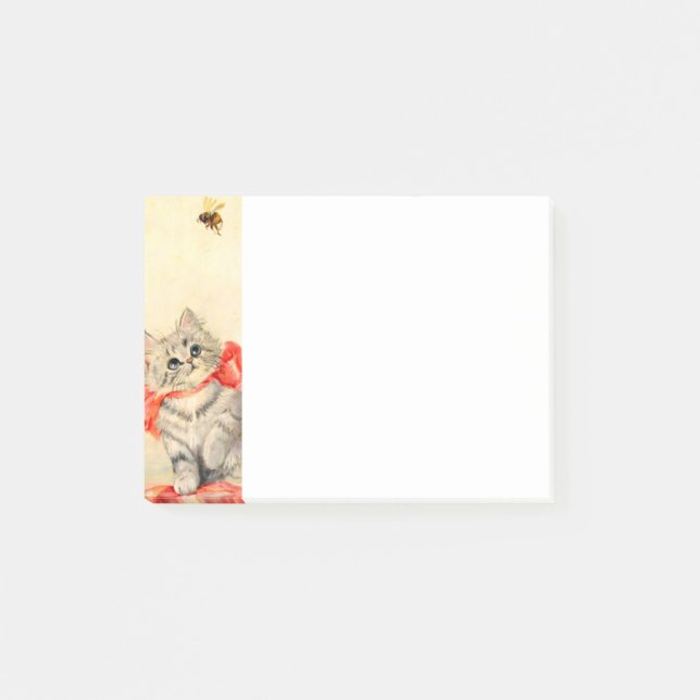 Bloco De Notas Gatinho com Fita Vermelha (Frente)