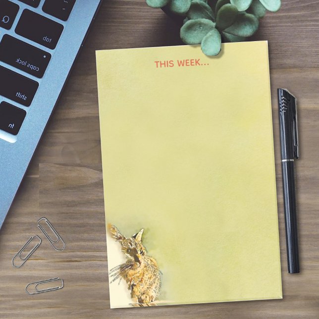 Bloco De Notas Gatinho de Aquarela Personalizado Sussurra Dose Ca (Criador carregado)