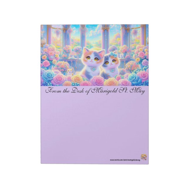 Bloco De Notas Gatinho de Calico em Papel (Invertido)