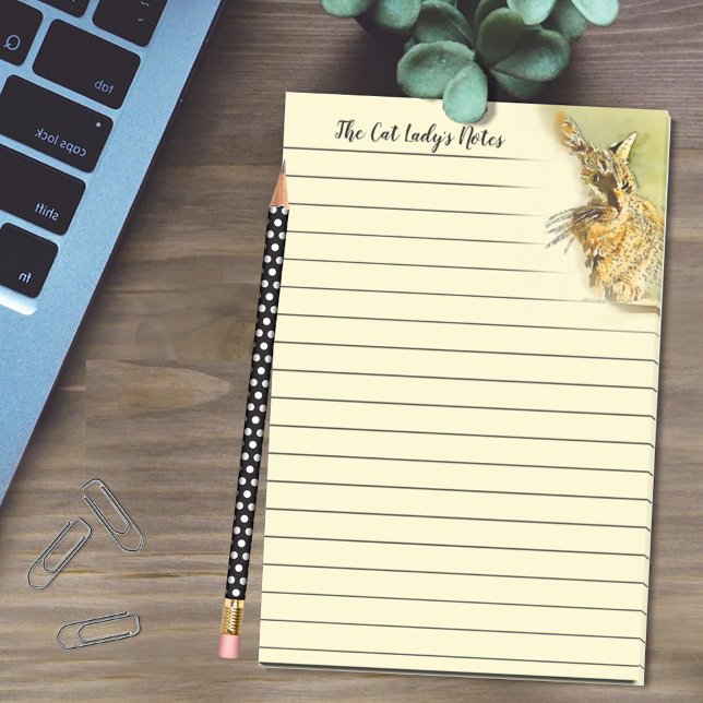 Bloco De Notas Gatinho de Gama de Água Personalizado (Criador carregado)