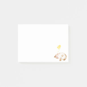 Bloco De Notas Gatinho Gato Cinto Dormindo Aquarela