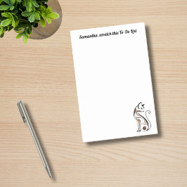 Bloco De Notas Gatinho Moderno Elegante, Mãe Gata, Personalizado 