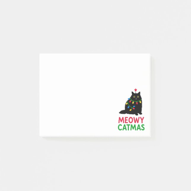 Bloco De Notas Gatnatal Meow (Frente)