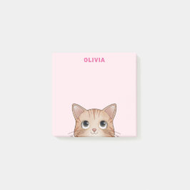 Bloco De Notas Gato amante doce gatinho olhando seu nome