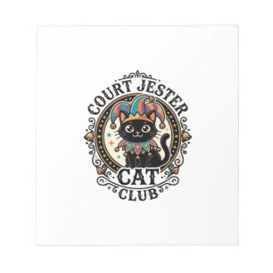 Bloco De Notas Gato Bobo da Corte Design de Amante de Gato Engraç