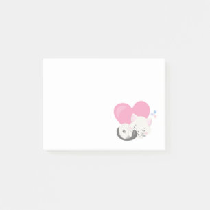 Bloco De Notas Gato Branco Bonito Dormindo