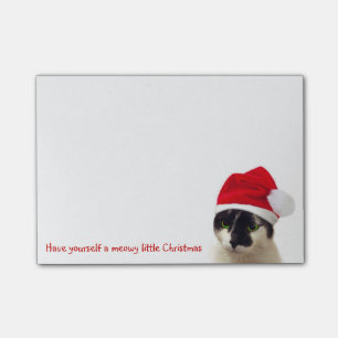Bloco De Notas Gato com chapéu do papai noel