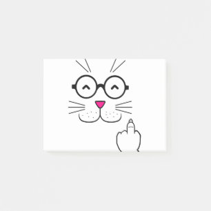 Bloco De Notas Gato com dedo médio