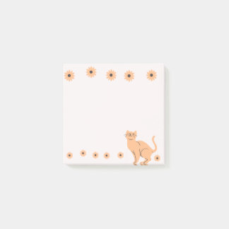 Bloco De Notas Gato com flor