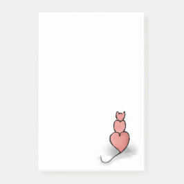 Bloco De Notas Gato 'Coração'