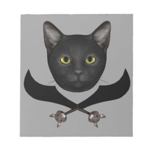 Bloco De Notas Gato da bandeira de pirata