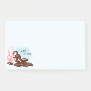 Bloco De Notas Gato de Café de Aquarela