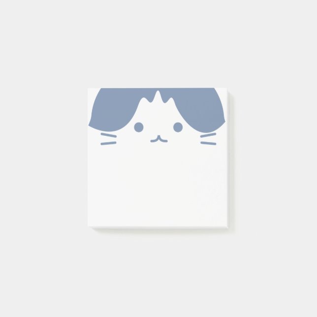 Bloco De Notas Gato de cara azul (Frente)