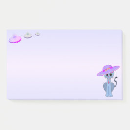 Bloco De Notas Gato de Chapéu & Discos Voadores