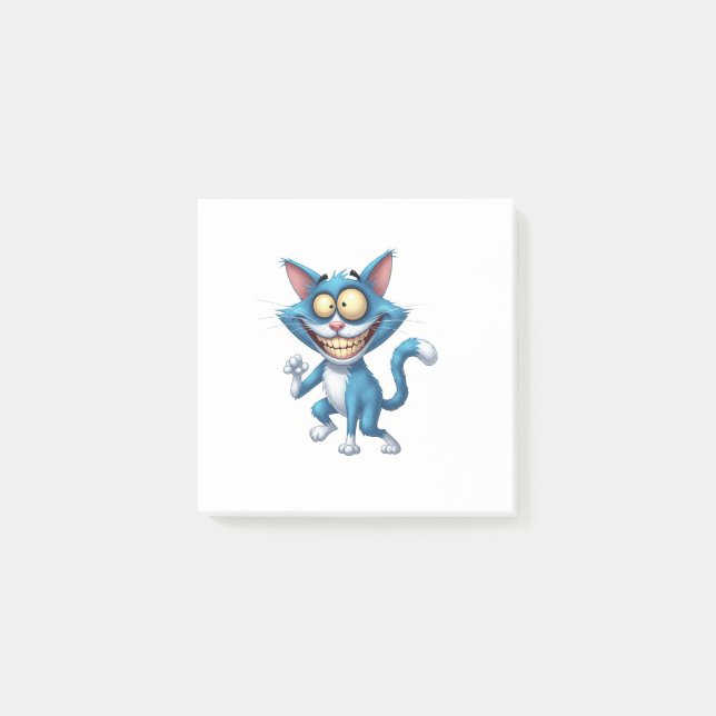 Bloco De Notas Gato de desenho animado (Frente)