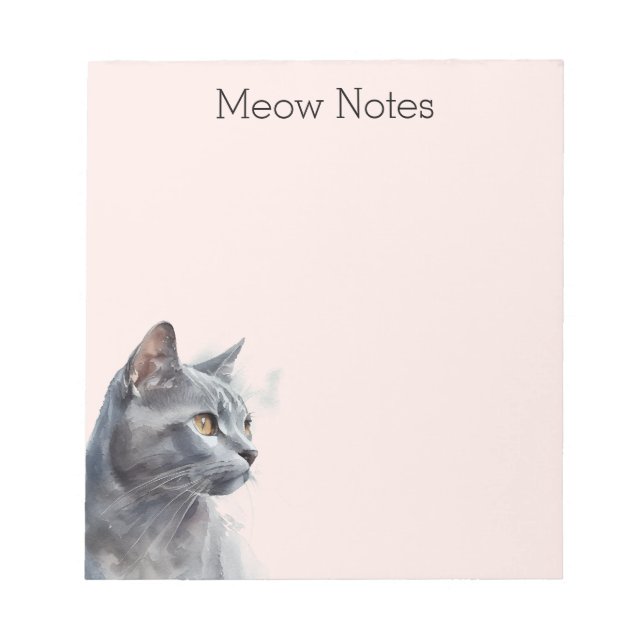 Bloco De Notas Gato de Gatinho de Cinzas (Frente)