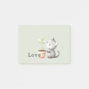 Bloco De Notas Gato de Jardim com Amor às Plantas