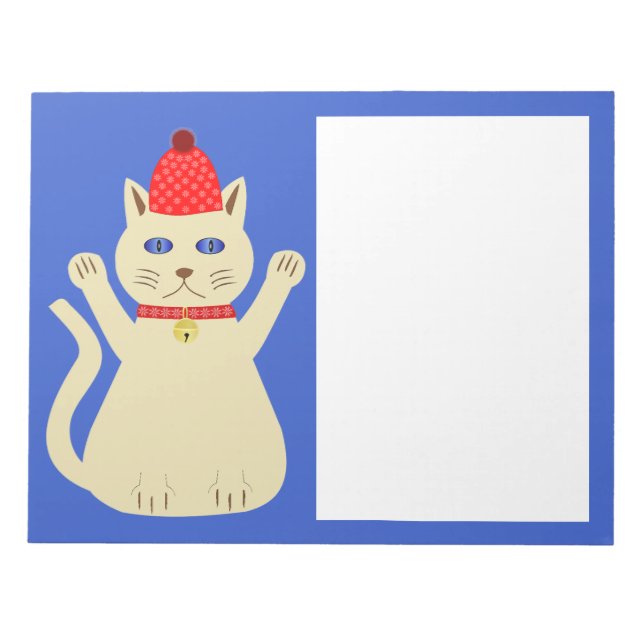 Bloco De Notas Gato de Natal bonito (Frente)