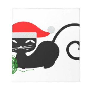 Bloco De Notas gato de papais noeis do xmas