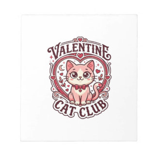 Bloco De Notas Gato do Dia dos Namorados Design engraçado do aman