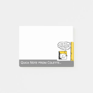 Bloco De Notas Gato em Design de Flap com Gato de Cartoon