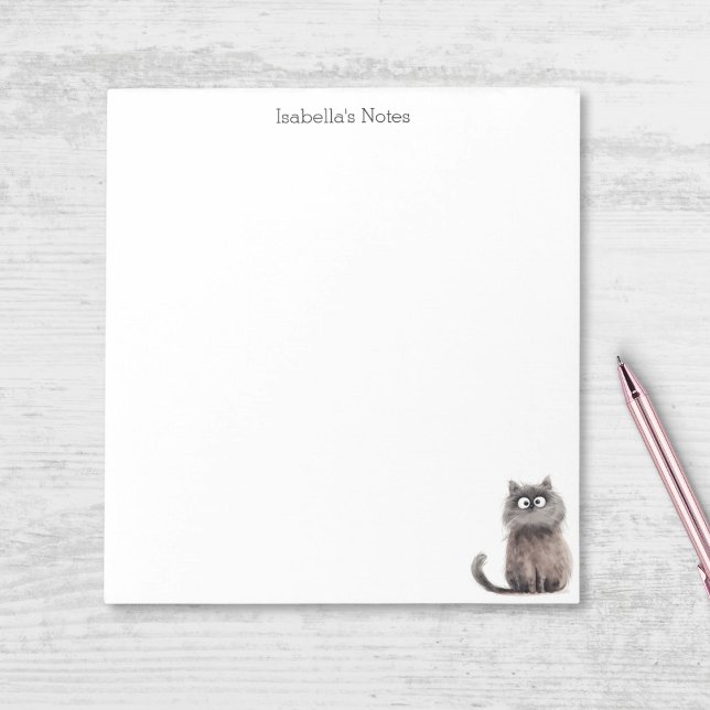 Bloco De Notas Gato Excêntrico Fofo Personalizado (Criador carregado)