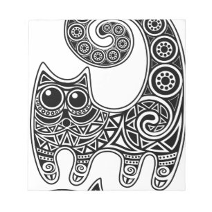Bloco De Notas Gato Floral