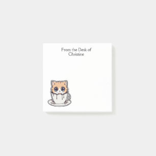 Bloco De Notas Gato, Gato numa Taça de Café, Kitten