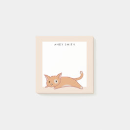 Bloco De Notas Gato Laranja Preguiçoso Fofo Personalizado