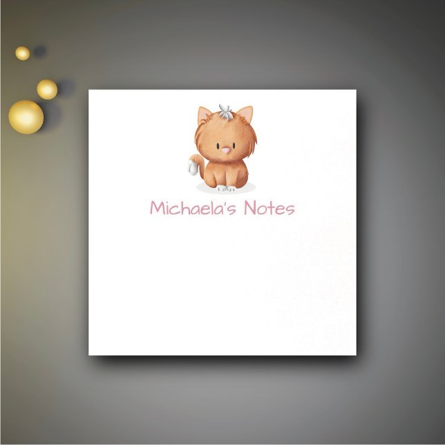 Bloco De Notas Gato Laranja Simples Fofo (Criador carregado)