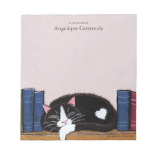 Bloco De Notas Gato & livros do sono