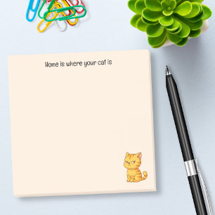 Bloco De Notas Gato Mal-Humorado Laranja Tabby com Texto Personal