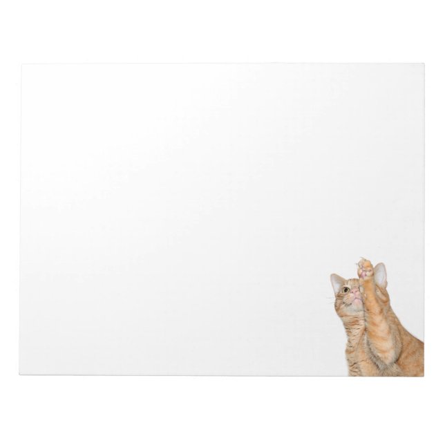 Bloco De Notas Gato malhado laranja brincalhão (Frente)