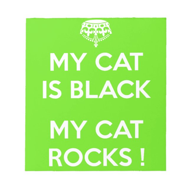 Bloco De Notas Gato negro rocha (Frente)