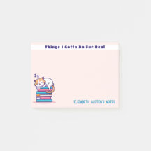 Gato numa Pilha de Livros Literário Personalizado 