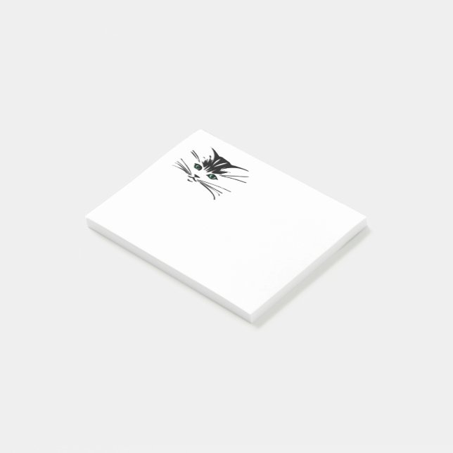 Bloco De Notas Gato Olhado Verde (Inclinado)