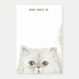 Bloco De Notas Gato Persa Branco | Aqui está o que há em cima ou
